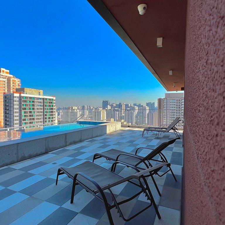 Studio Prime 607 Metrô Brooklin, 1km Cons EUA