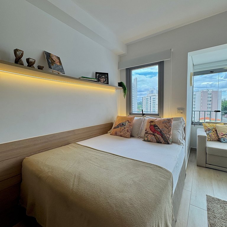 Studio Prime 607 Metrô Brooklin, 1km Cons EUA