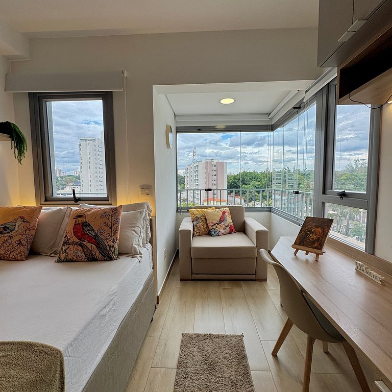 Studio Prime 607 Metrô Brooklin, 1km Cons EUA