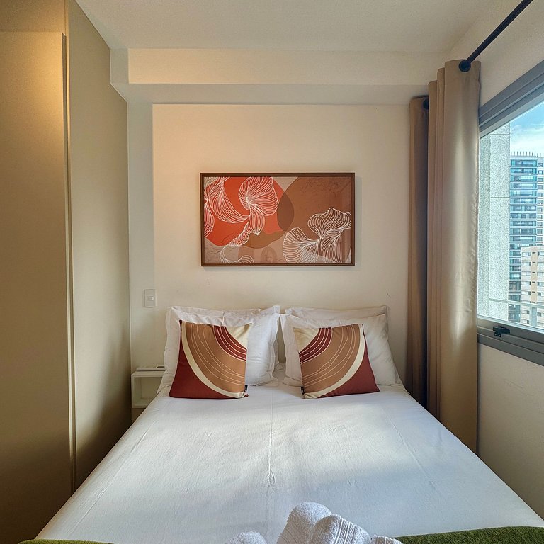 Studio Prime 1306 Metrô Brooklin, 1km Cons EUA