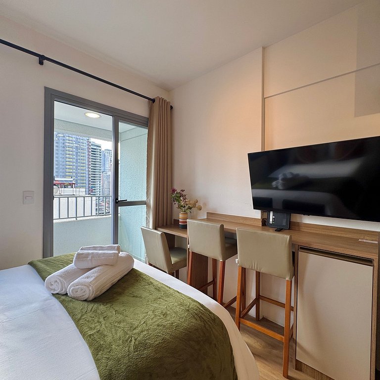 Studio Prime 1306 Metrô Brooklin, 1km Cons EUA