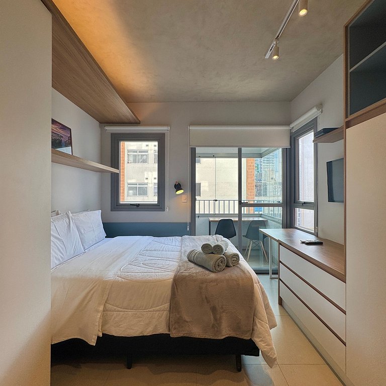 Studio Prime 702 Metrô Brooklin, 1km Cons EUA