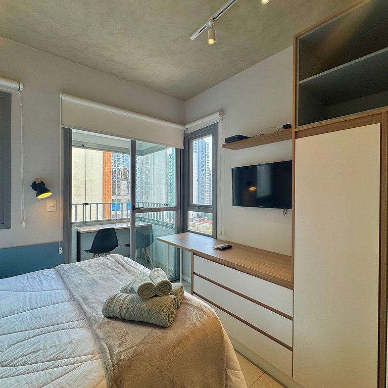 Studio Prime 702 Metrô Brooklin, 1km Cons EUA