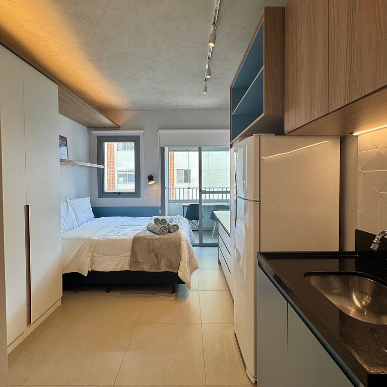 Studio Prime 702 Metrô Brooklin, 1km Cons EUA